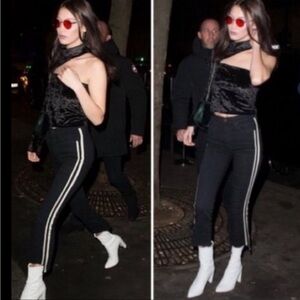 Mother Black Insider Crop Step Fray Jeans